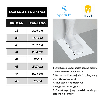 Size Chart Mills Football
