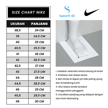Size Chart Nike