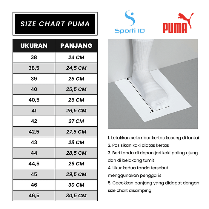 Size Chart Puma